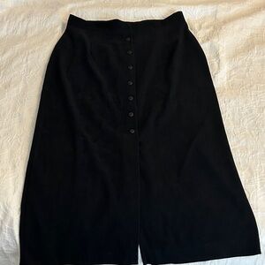 Elegant Black Button-Down Skirt